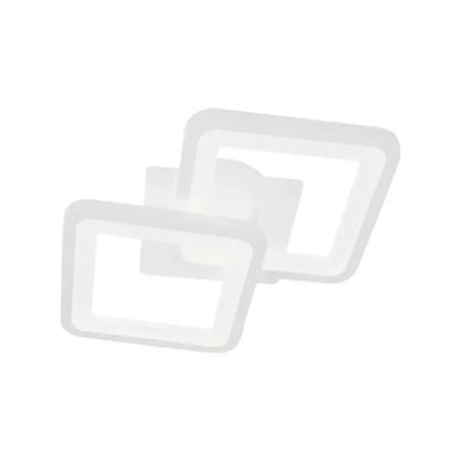 LED luster GIANI 26W, 2 štvorce, studené/teplé/neutrálne svetlo, biely