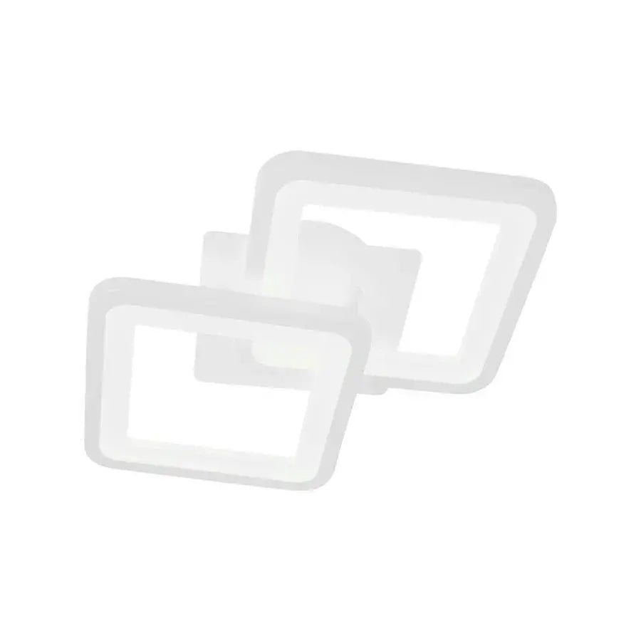 LED luster GIANI 26W, 2 štvorce, studené/teplé/neutrálne svetlo, biely