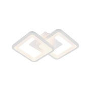 LED luster GIANI 26W, 2 štvorce, studené/teplé/neutrálne svetlo, biely