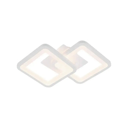 LED luster GIANI 26W, 2 štvorce, studené/teplé/neutrálne svetlo, biely