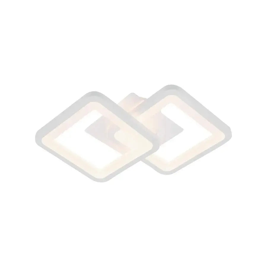 LED luster GIANI 26W, 2 štvorce, studené/teplé/neutrálne svetlo, biely