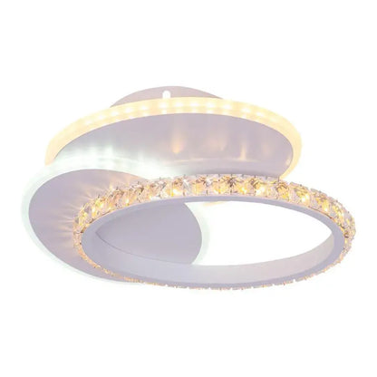LED luster s krištáľom HOLLANCE 24W, 3 prvky, studené/teplé/neutrálne svetlo, biela