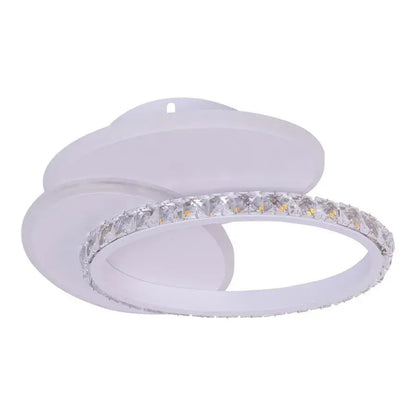 LED luster s krištáľom HOLLANCE 24W, 3 prvky, studené/teplé/neutrálne svetlo, biela