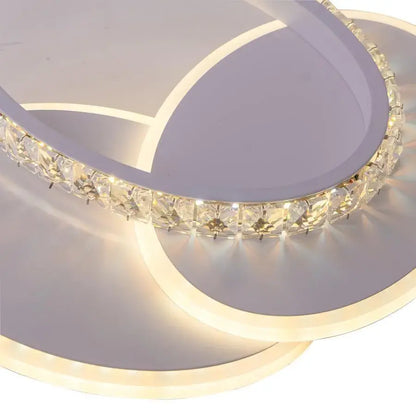 LED luster s krištáľom HOLLANCE 24W, 3 prvky, studené/teplé/neutrálne svetlo, biela