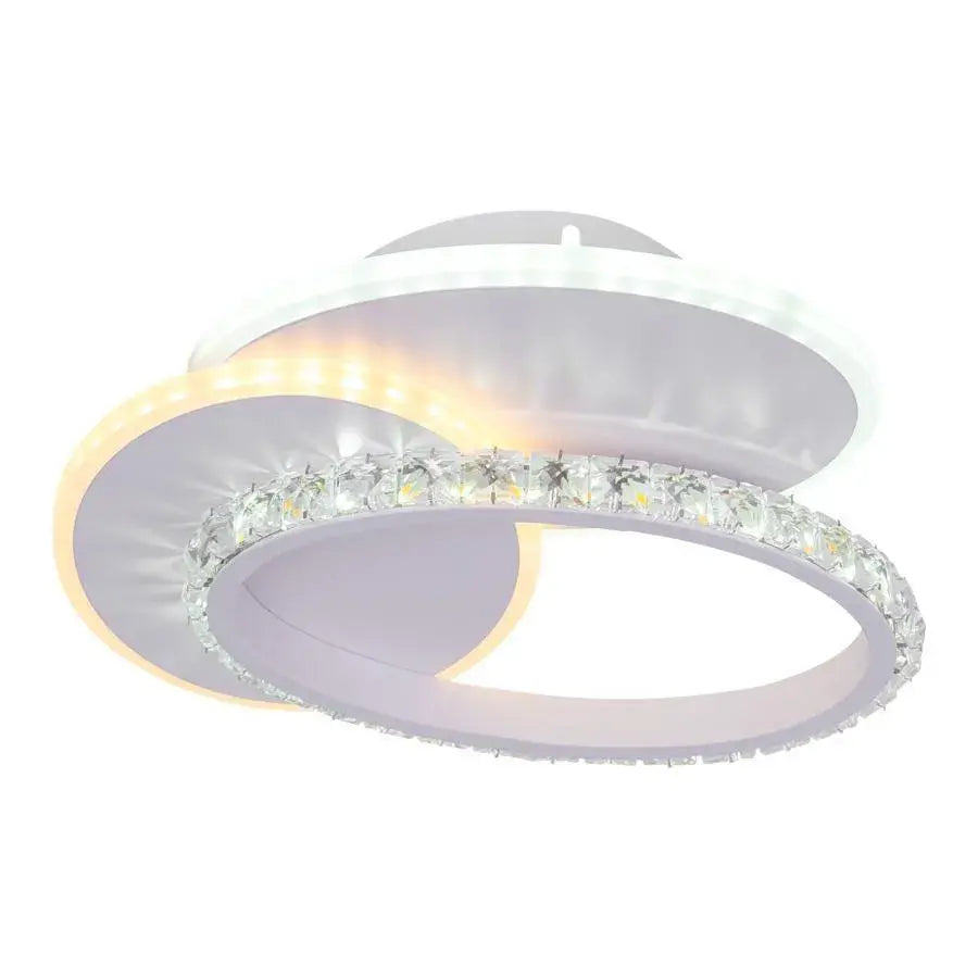 LED luster s krištáľom HOLLANCE 24W, 3 prvky, studené/teplé/neutrálne svetlo, biela