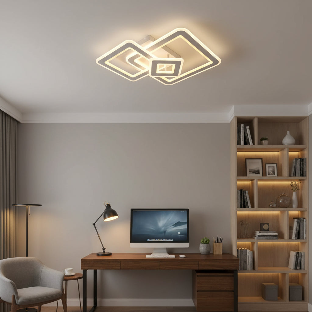 Lustra LED Horetensia cu Telecomanda, 116W, Dimabil, Lumina Calda/ Neutra/ Rece, Alb Lustre LED cu Telecomanda Default Title Alessandro Design