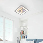 LED luster KEREN 33W, štvorcový, studené/teplé/neutrálne svetlo 3000K/4000K/6000K, biele, kovové a akrylové LED lustre Predvolený názov Alessandro Design