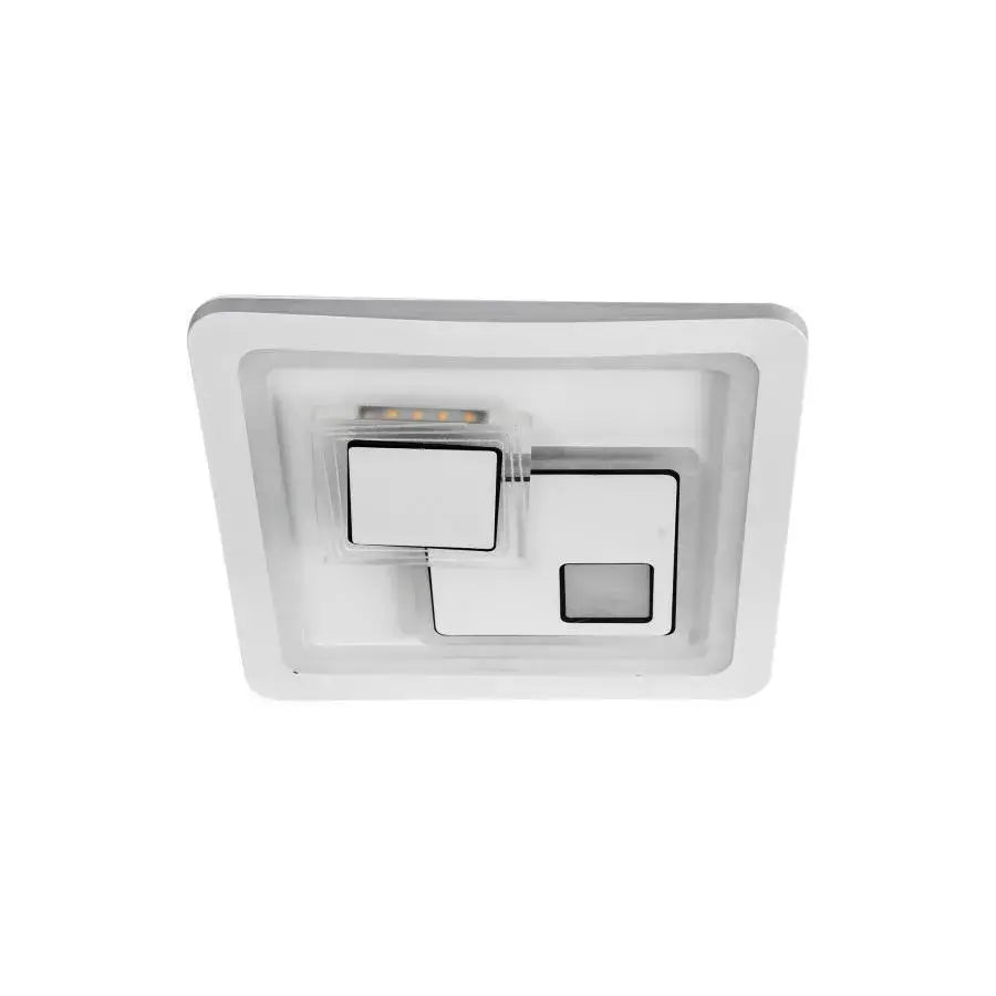 LED luster KEREN 33W, štvorcový, studené/teplé/neutrálne svetlo 3000K/4000K/6000K, biele, kovové a akrylové LED lustre Predvolený názov Alessandro Design