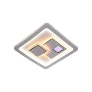 LED luster KEREN 33W, štvorcový, studené/teplé/neutrálne svetlo 3000K/4000K/6000K, biele, kovové a akrylové LED lustre Predvolený názov Alessandro Design
