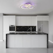 Lustra LED cu telecomanda si cristal NOVA ROTONDA RGB 42W, 2 Cercuri, lumina Rece/Calda/Neutra, Dimabila, Alb Lustre LED cu Telecomanda Default Title Alessandro Design