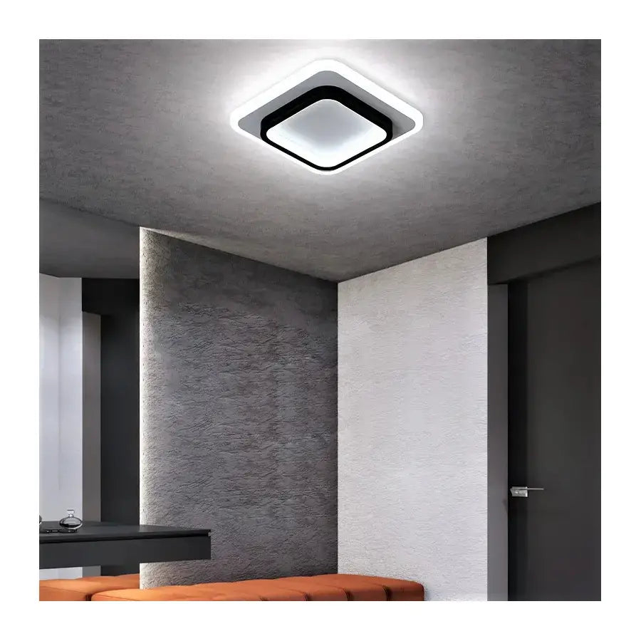 LED luster KHAI 20W, studené/teplé/neutrálne svetlo, čiernobiely