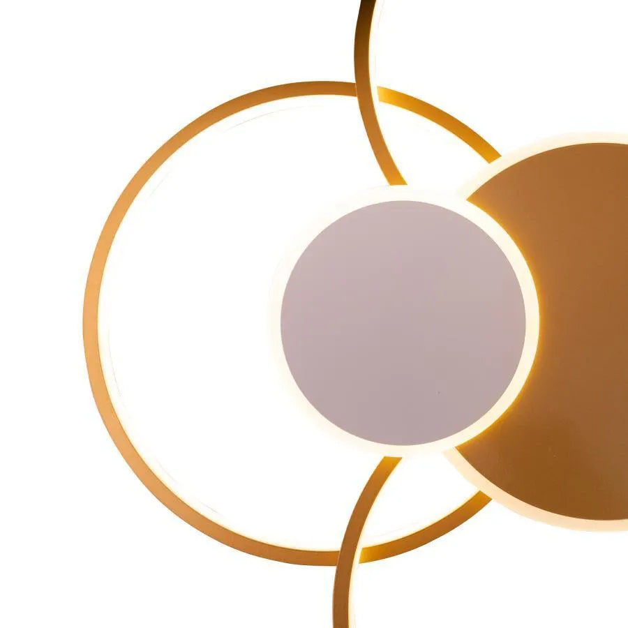 Lustra LED cu telecomanda KILLIAN 74W, 6 Cercuri, lumina Rece/Calda/Neutra, Dimabila, Auriu Alb Lustre LED cu Telecomanda Default Title Alessandro Design