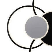 Lustra LED cu Telecomanda, KILLIAN, 74W, 6 Cercuri, Lumina Rece/Calda/Neutra 3000K/4000K/6000K, Dimabila, Negru si Alb, Metal si Acril Lustre LED cu Telecomanda Default Title Alessandro Design