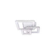 Lustra LED cu telecomanda si cristal LEILA 87W, 3 Patrate, lumina Rece/Calda/Neutra, Dimabila, Alb Lustre LED cu Telecomanda Default Title Alessandro Design