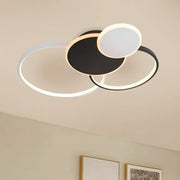 Lustra LED cu telecomanda KILLIAN 80W, 4 Cercuri, lumina Rece/Calda/Neutra, Dimabila, Negru Alb Lustre LED cu Telecomanda Default Title Alessandro Design