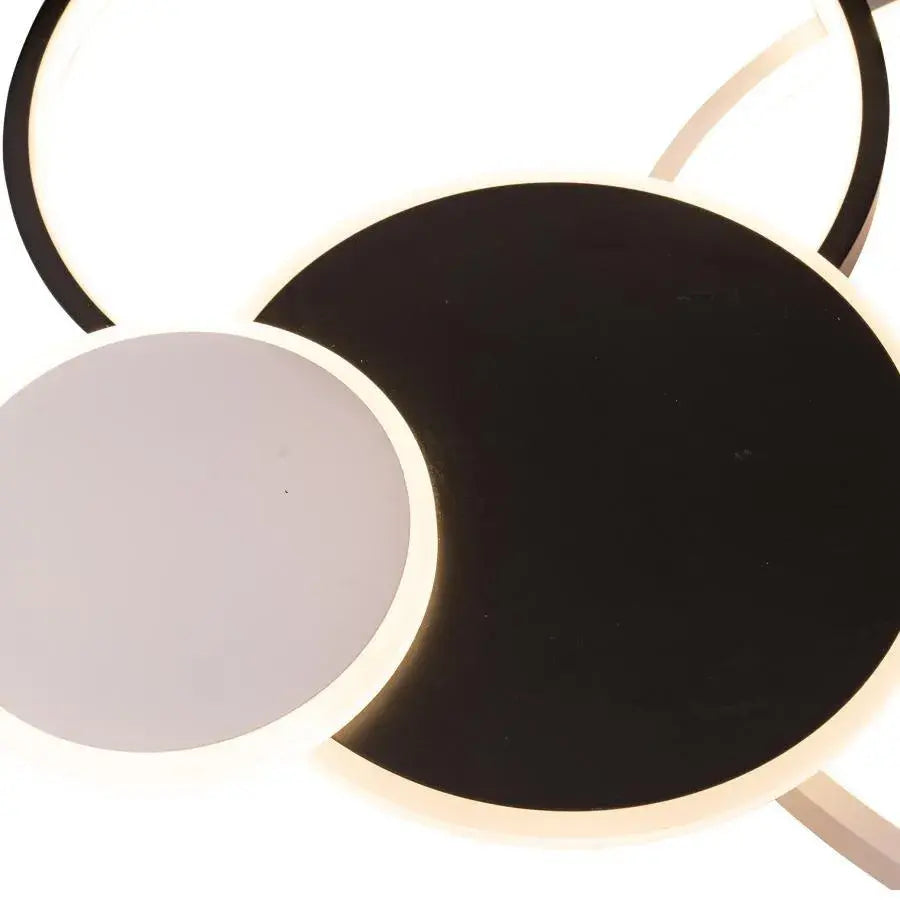 Lustra LED cu telecomanda KILLIAN 80W, 4 Cercuri, lumina Rece/Calda/Neutra, Dimabila, Negru Alb Lustre LED cu Telecomanda Default Title Alessandro Design