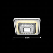 Krištáľový LED luster MITA 39W, 20x20cm, štvorcový, studené/teplé/neutrálne svetlo, biele LED luster Predvolený názov Alessandro Design