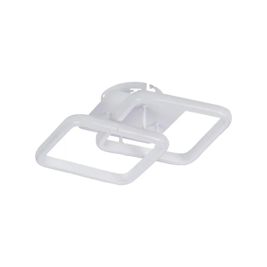 LED luster LILIA 20W, 2 štvorce, studené/teplé/neutrálne svetlo, biely