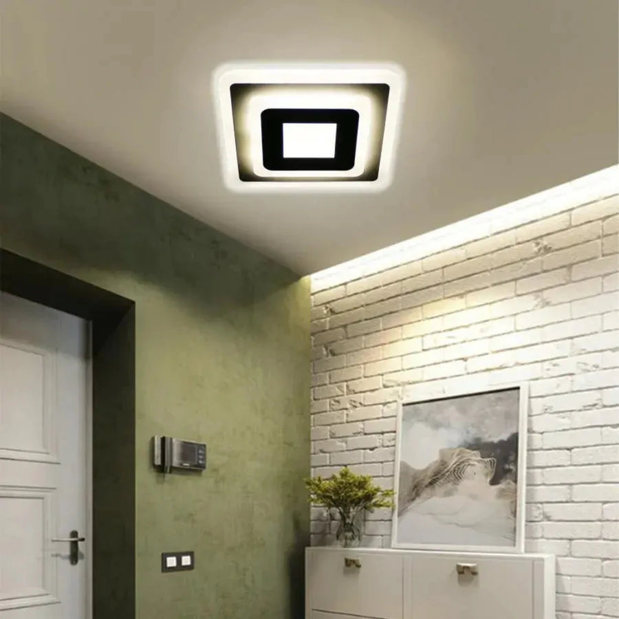 LED luster MORNIKA 14W, priemer 25cm, štvorcový, neutrálne svetlo, biely LED luster Predvolený názov Alessandro Design