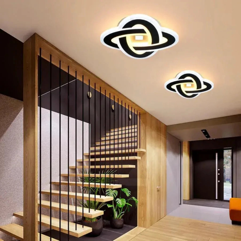 Lustra LED CRINELLA 44W, Diametru 23cm, lumina Rece/Calda/Neutra 3000K/4000K/6000K, Negru, Metal si Acril Lustre LED Default Title Alessandro Design