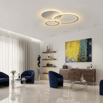 Lustra LED cu telecomanda LUCY 45W, 3 Cercuri, lumina Rece/Calda/Neutra, Dimabila, Alb Lustre LED cu Telecomanda Default Title Alessandro Design