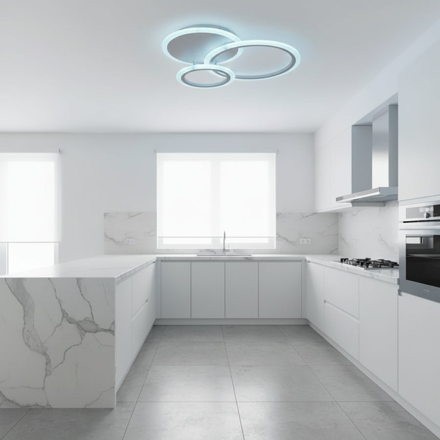 Lustra LED cu telecomanda LUCY 45W, 3 Cercuri, lumina Rece/Calda/Neutra, Dimabila, Alb Lustre LED cu Telecomanda Default Title Alessandro Design