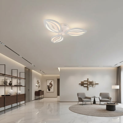 LED luster s diaľkovým ovládaním ORCHID 40W, 3 okvetné lístky, studené/teplé/neutrálne svetlo, stmievateľné, biela
