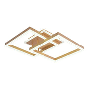 Lustra LED cu telecomanda ARWEN 142W, 2 Patrate, lumina Rece/Calda/Neutra, Dimabila, Auriu Lustre LED cu Telecomanda Default Title Alessandro Design