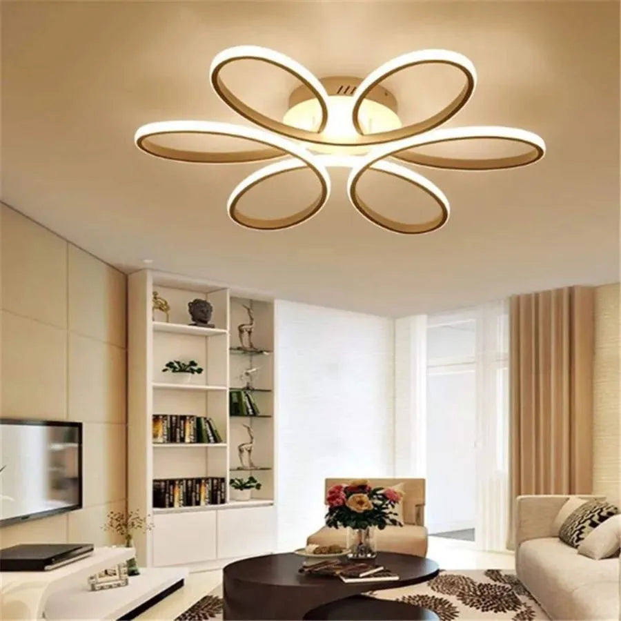 Lustra LED cu telecomanda AYDA 116W, Ondulata, lumina Rece/Calda/Neutra, Dimabila, Alb Lustre LED cu Telecomanda Default Title Alessandro Design
