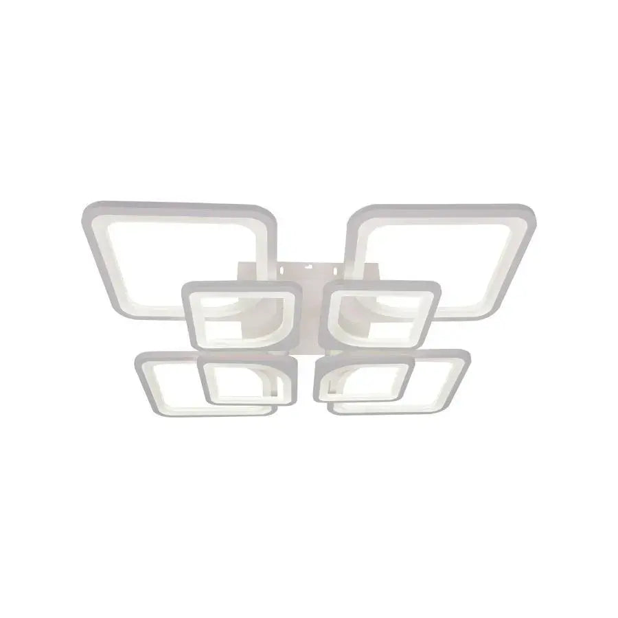 Lustra LED cu telecomanda ZOE 138W, 8 Patrate, lumina Rece/Calda/Neutra, Dimabila, Alb Lustre LED cu Telecomanda Default Title Alessandro Design