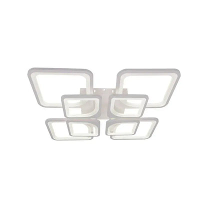 Lustra LED cu telecomanda ZOE 138W, 8 Patrate, lumina Rece/Calda/Neutra, Dimabila, Alb Lustre LED cu Telecomanda Default Title Alessandro Design