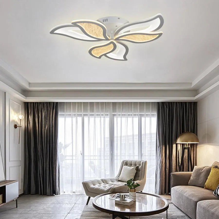 Lustra LED cu telecomanda KYLEN 144W, 6 Elemente, lumina Rece/Calda/Neutra, Dimabila, Alb Lustre LED cu Telecomanda Default Title Alessandro Design