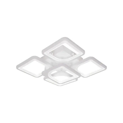 Lustra LED cu telecomanda FELY 80W, 5 Patrate, lumina Rece/Calda/Neutra, Dimabila, Alb Lustre LED cu Telecomanda Default Title Alessandro Design