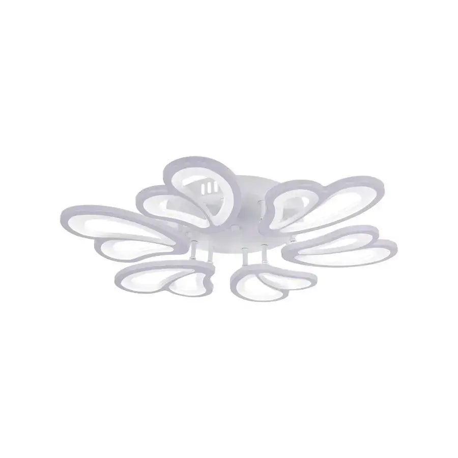 Lustra LED cu telecomanda BLOSSOM 78W, 6 Petale, Diametru 60cm, lumina Rece/Calda/Neutra, Dimabila, Alb Lustre LED cu Telecomanda Default Title Alessandro Design