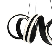 Lustra LED suspendata cu telecomanda INFINITY TWIST 180W, Ondulata, lumina Rece/Calda/Neutra, Dimabila, Negru, Inaltime Reglabila Lustre Moderne Default Title Alessandro Design
