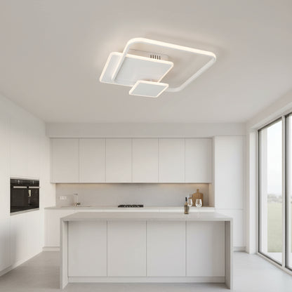 LED luster s diaľkovým ovládaním ANEMONA 75W, 3 štvorce, studené/teplé/neutrálne svetlo, stmievateľné, biely LED luster s diaľkovým ovládaním Predvolený názov Alessandro Design