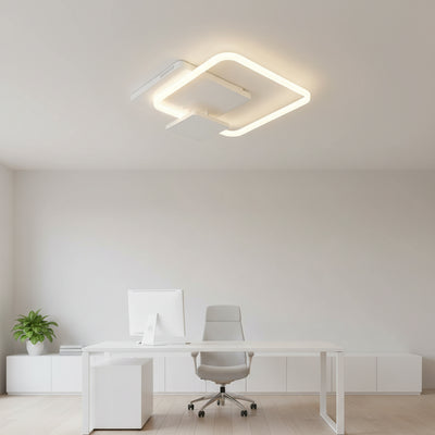 LED luster s diaľkovým ovládaním ANEMONA 71W, 3 štvorce, studené/teplé/neutrálne svetlo, stmievateľné, biela, kov a akryl