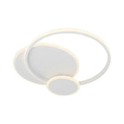 LED luster s diaľkovým ovládaním SILVIAN, 58W, 3 kruhy, Studené/Teplé/Neutrálne svetlo, Stmievateľné, Biely LED luster s diaľkovým ovládaním Predvolený názov Alessandro Design