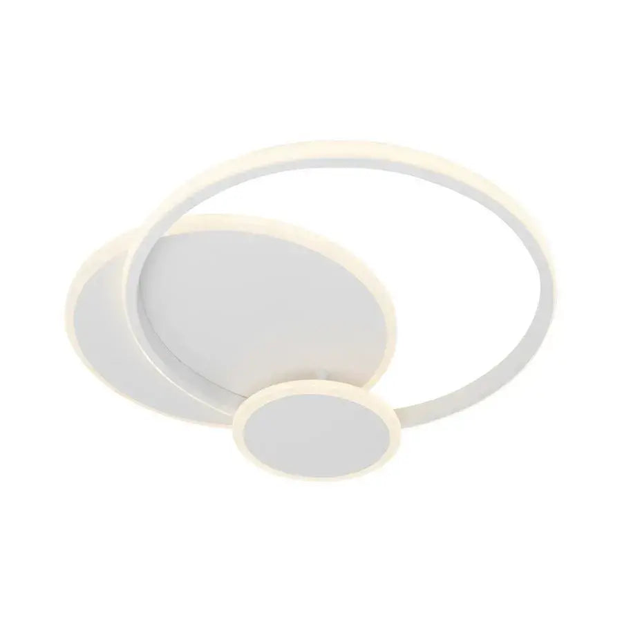 LED luster s diaľkovým ovládaním SILVIAN, 58W, 3 kruhy, Studené/Teplé/Neutrálne svetlo, Stmievateľné, Biely LED luster s diaľkovým ovládaním Predvolený názov Alessandro Design