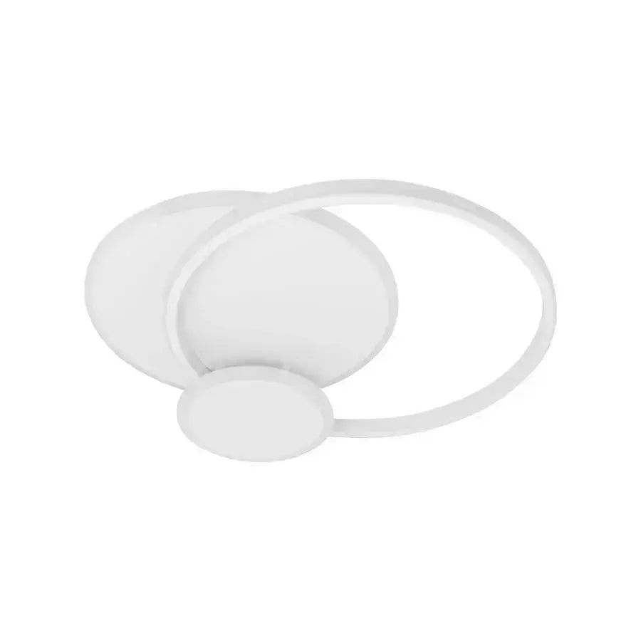 LED luster s diaľkovým ovládaním SILVIAN, 58W, 3 kruhy, Studené/Teplé/Neutrálne svetlo, Stmievateľné, Biely LED luster s diaľkovým ovládaním Predvolený názov Alessandro Design