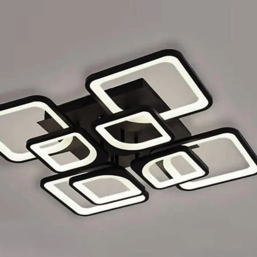 LED luster s diaľkovým ovládaním FELY 192W, 8 štvorcových, studené/teplé/neutrálne svetlo, stmievateľné, biely LED luster s diaľkovým ovládaním Predvolený názov Alessandro Design
