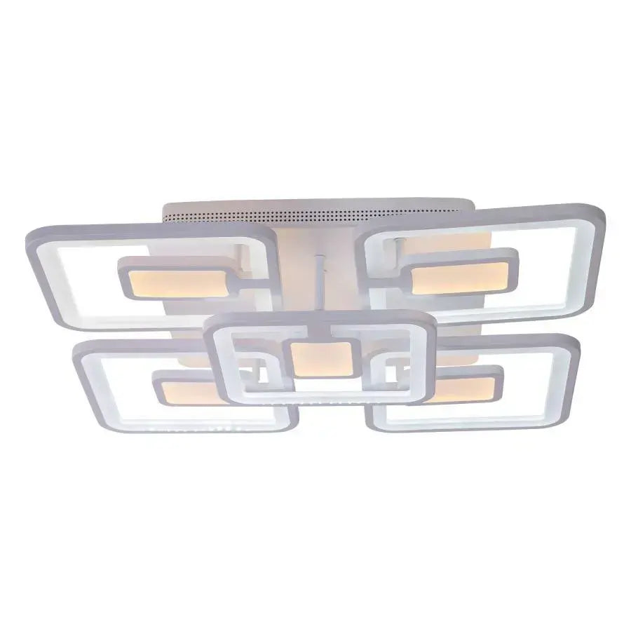 Lustra LED cu telecomanda FELIX 119W, 5 Patrate, lumina Rece/Calda/Neutra, Dimabila, Alb Lustre LED cu Telecomanda Default Title Alessandro Design