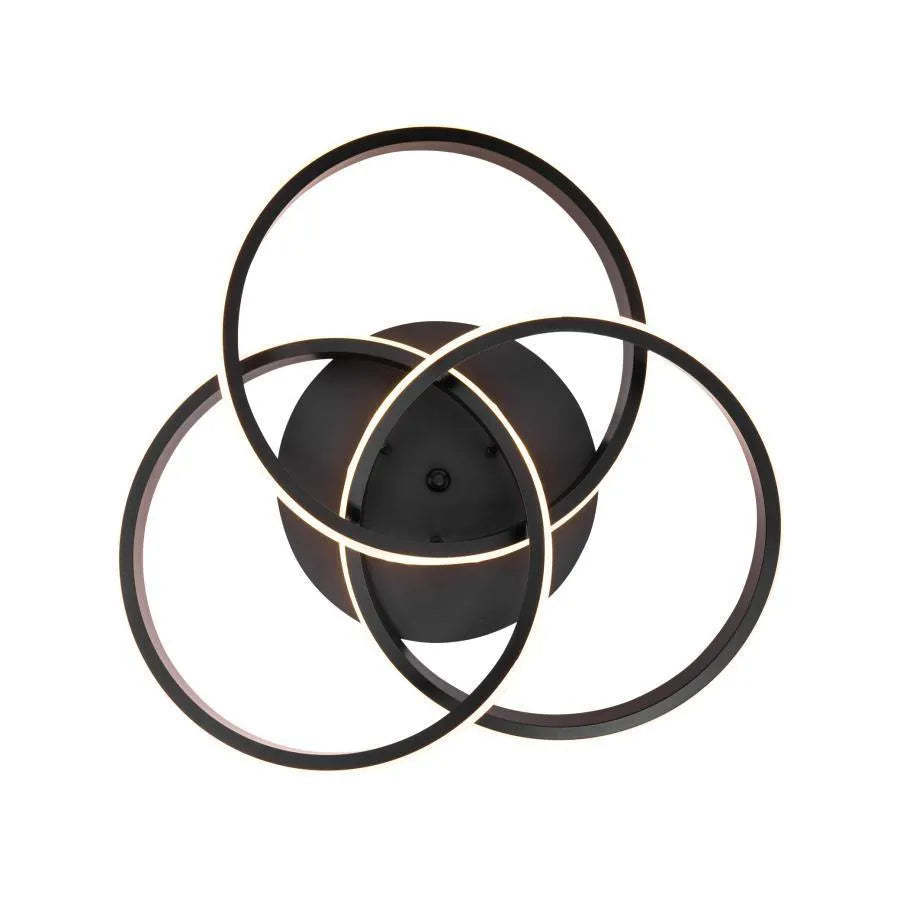 Lustra LED cu telecomanda VECTOR VORTEX 96W, 3 Elemente, lumina Rece/Calda/Neutra, Dimabila, Negru Lustre LED cu Telecomanda Default Title Alessandro Design