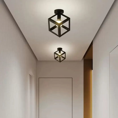 Lustra Forma Cub - STRUKTUR Mono, 1x E27, Negru, Metal Lustre Industrial Default Title Alessandro Design