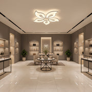 Lustra LED cu telecomanda JASMINE 66W, 5 Petale, lumina Rece/Calda/Neutra, Dimabila, Alb Lustre LED cu Telecomanda Default Title Alessandro Design