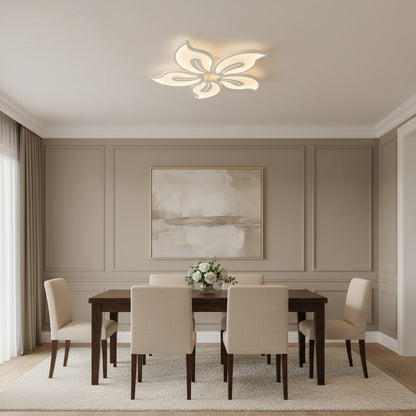 Lustra LED cu telecomanda JASMINE 66W, 5 Petale, lumina Rece/Calda/Neutra, Dimabila, Alb Lustre LED cu Telecomanda Default Title Alessandro Design