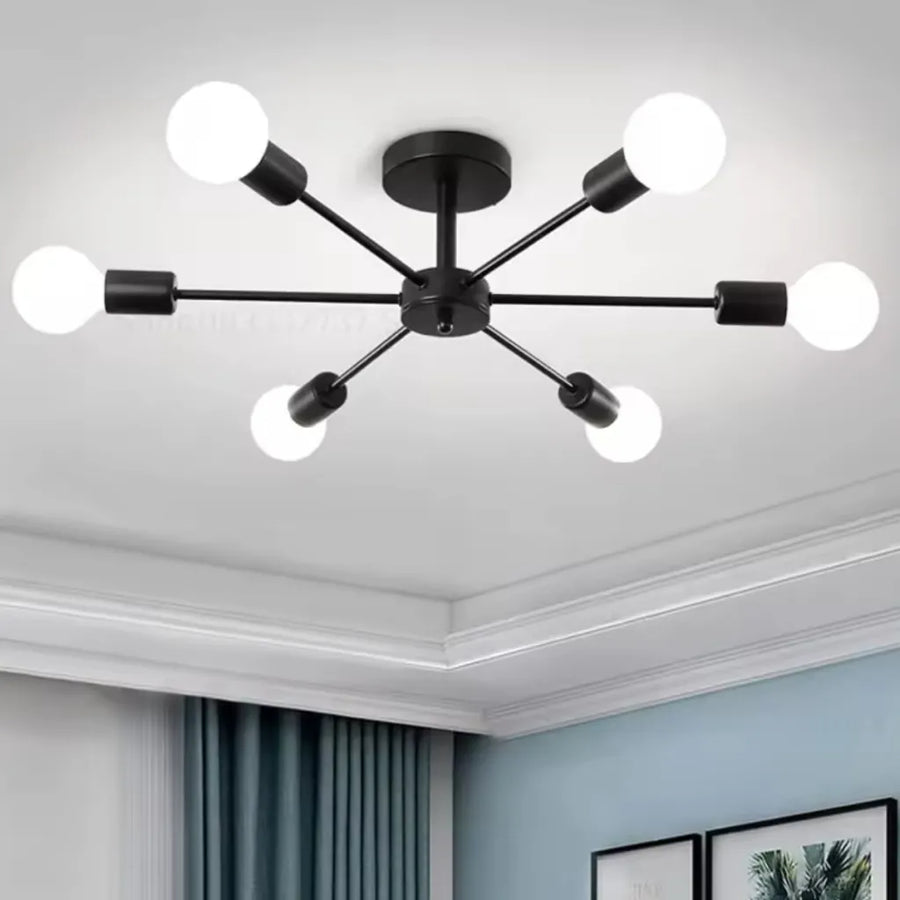 Luster Mikkos 6XE27, priemer 49cm, Čierna Moderné lustre Predvolený názov Alessandro Design