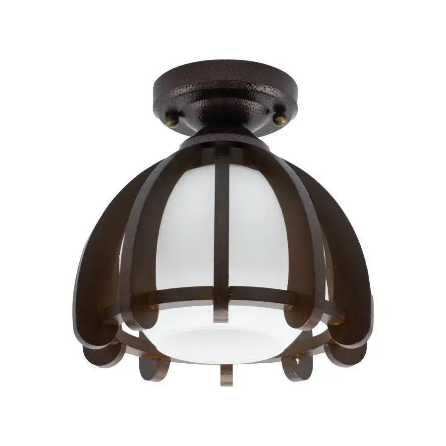 Luster Mina, 1xE27, hnedý s bielou, drevo a sklo Klasické lustre Predvolený názov Alessandro Design