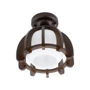 Luster Mina, 1xE27, hnedý s bielou, drevo a sklo Klasické lustre Predvolený názov Alessandro Design