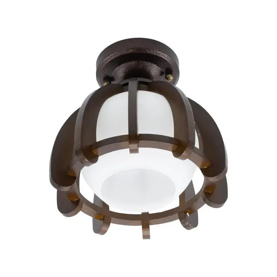 Luster Mina, 1xE27, hnedý s bielou, drevo a sklo Klasické lustre Predvolený názov Alessandro Design